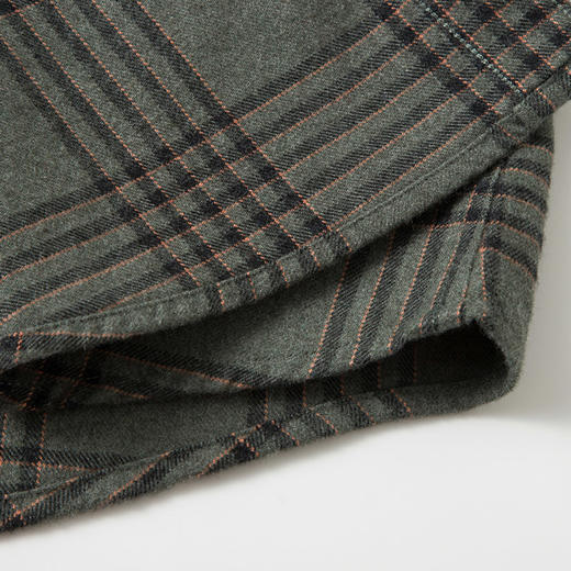 【含羊毛】罗蒙秋冬长袖格子衬衫男士磨毛厚实保暖舒适柔软百搭通勤休闲棉质衬衣 商品图6