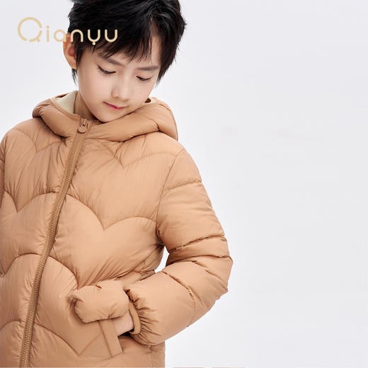 笛莎千与2025冬季新款女童童趣连帽轻薄羽绒服 商品图3