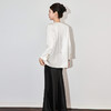 高级感醋酸垂坠立裁V领简约气质西装外套WLZD2502111 商品缩略图1
