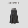 ROMI STUDIO“独特复古”重磅亚麻牛仔砂洗流苏半身裙 RWCRXJ4606 商品缩略图0