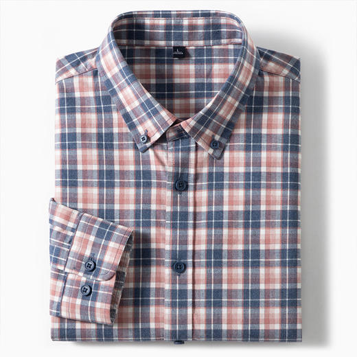 【全棉】罗蒙秋冬厚款长袖衬衫男士柔软亲肤舒适轻商务风长袖衬衣 商品图8