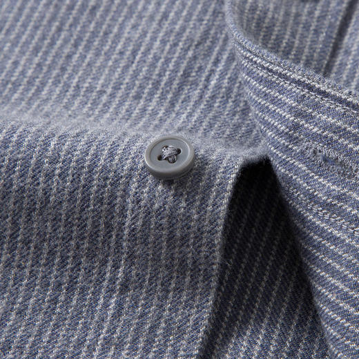 【含绵羊毛】罗蒙秋冬长袖衬衫男士双面磨毛厚款休闲百搭商务通勤长袖衬衣 商品图5