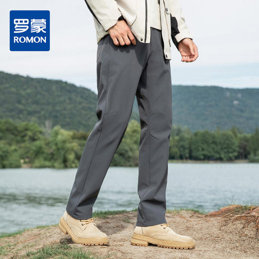 罗蒙春秋男士休闲裤户外直筒男舒适弹力百搭男女同款休闲长裤 商品图0