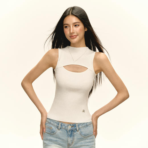 Ariseism 美式复古设计感背心女秋季新款修身上衣 商品图2