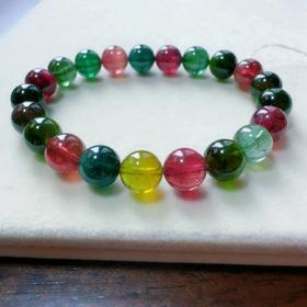 8.8mm单圈老矿碧玺手串