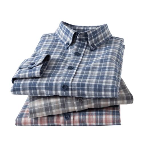 【全棉】罗蒙秋冬厚款长袖衬衫男士柔软亲肤舒适轻商务风长袖衬衣 商品图11