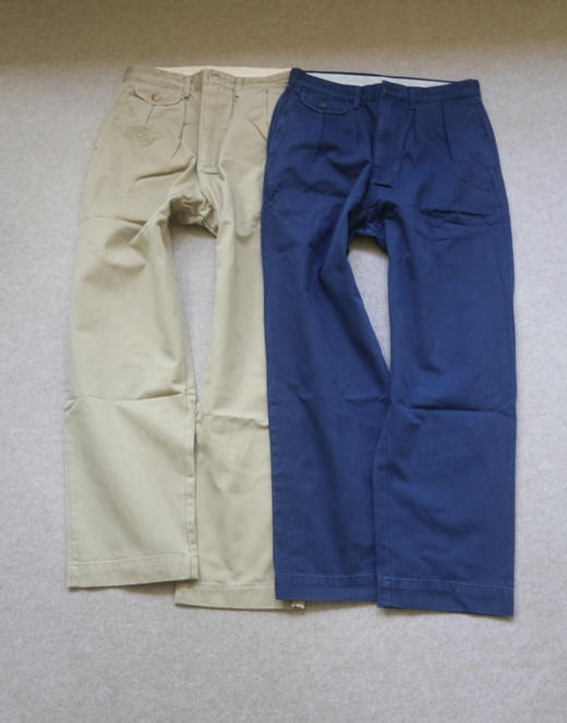 夏末秋起 砖场 哈！男段 RL 斜纹棉 高腰双褶 小宽松 休闲裤 款三 2色入 商品图0