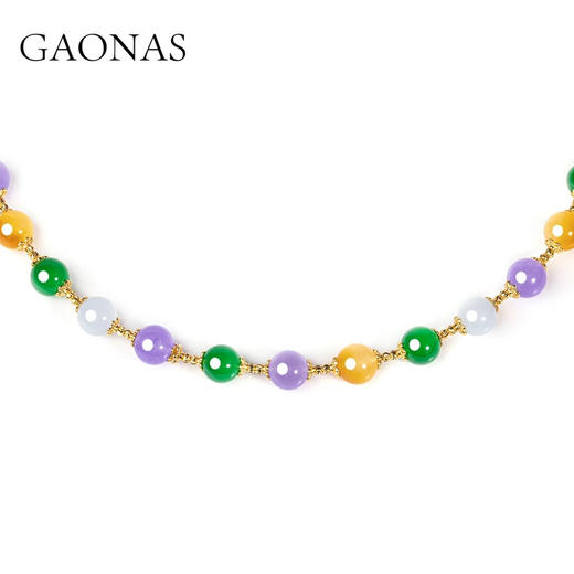 GAONAS  多宝玲珑 新中式贵气金色项链11588XY 商品图1