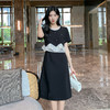 奢姿大码女装2026夏季法式赫本风荷叶边气质连衣裙胖妹妹开叉裙子9952802826 商品缩略图1