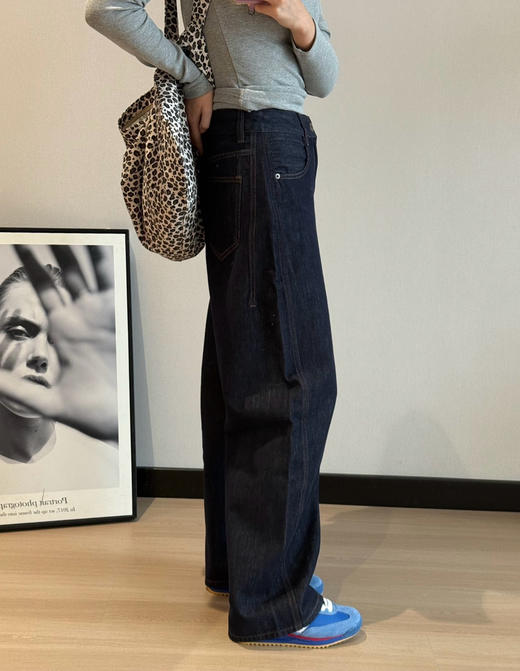 Moco25秋新款弯刀牛仔裤082608 商品图5