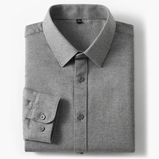 【含绵羊毛】罗蒙秋冬长袖衬衫男士双面磨毛厚款休闲百搭商务通勤长袖衬衣 商品图9