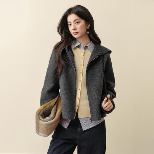 【严选】诗凡黎冬短大衣7G9370811 商品图0