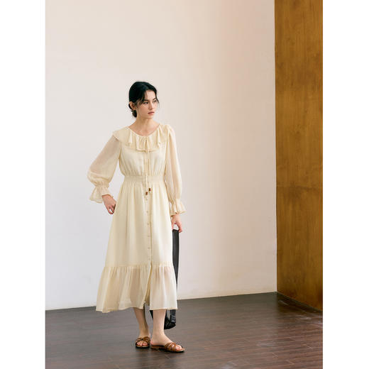 HeyDress荷叶边度假风收腰连衣裙 商品图0