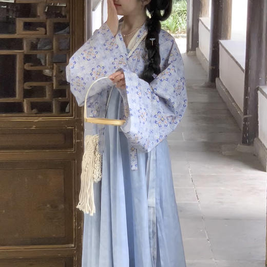 裁缝学苑AH56齐胸破裙改良法门寺披衫四件套纸样女装日常汉服套装样板 商品图5