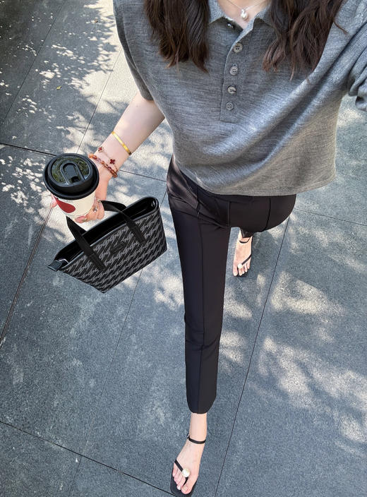 神裤驾到精纺九分烟管锥形西裤 商品图9