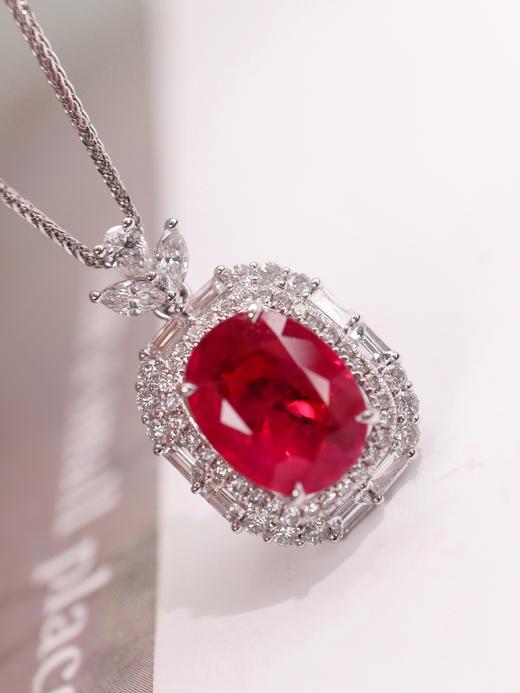 3ct刻面红宝石吊坠 商品图1