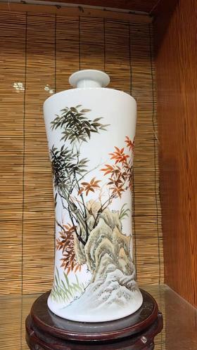 新彩竹影清风瓶