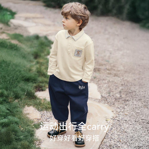 【宝宝服饰】嫚熙童装儿童卫裤2025新款秋季男女童裤子 商品图4