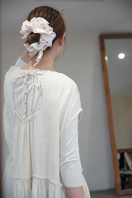 Gauze 松弛感落肩袖连衣裙(后背有绑绳) 商品图7