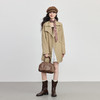 【08/27新品】熙世界可拆卸腰带卡其色风衣外套女2025秋装新款英伦风中长款大衣 商品缩略图4