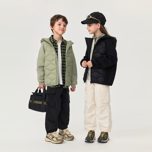 马克珍妮男童云感超轻拼接羽绒服2025年冬装新款551636 商品图1