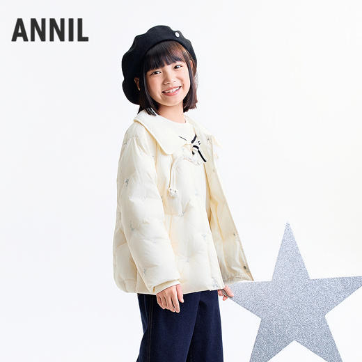 【实体店同款】女童中长款羽绒服冬季新款安奈儿童装AG545336 商品图1
