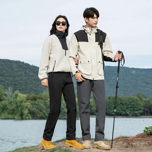 罗蒙春秋男士休闲裤户外直筒男舒适弹力百搭男女同款休闲长裤 商品图1