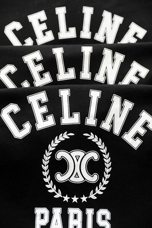 小香风字母tee，面料是全棉的。黑白撞色正肩宽松长袖上衣C082660 商品图11