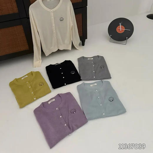 针织衫女上衣宽松百搭时尚刺绣文艺复古开衫   YX-11367039 商品图1