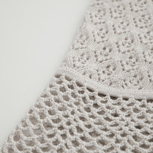 ROMI STUDIO"清新复古"汉麻手工钩织镂空V领开襟毛衫 RWCAST4696 商品图4