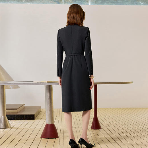 IWY/高级感灰色连衣裙女新款气质干练正式场合职业西装裙J25Q232 商品图4