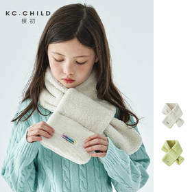 棵初2025年冬季新款亲子中大女童柔软蓬松亲肤围巾保暖微弹围脖