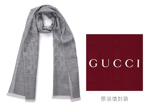 GUCCI/古驰围巾男女中性双G印花羊毛围巾双面165904 3G646 商品图1