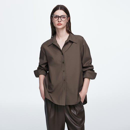 棉仓366604014-25春夏液氨棉肩部镂空绣花衬衫 商品图1