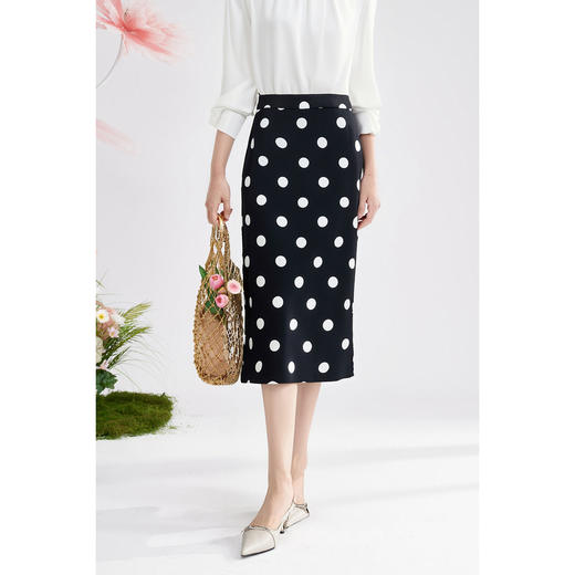 剩S/L/XL/XXL 【法式复古波点半身裙】秋季时尚经典赫本风半裙气质通勤裙子3615 商品图0