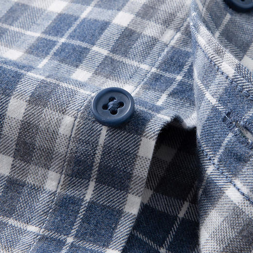 【全棉】罗蒙秋冬厚款长袖衬衫男士柔软亲肤舒适轻商务风长袖衬衣 商品图5