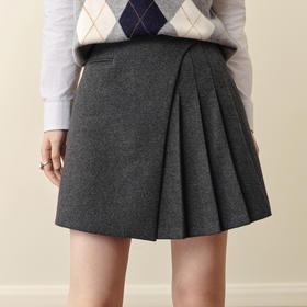 【严选】诗凡黎春秋梭织短裙7G9141061