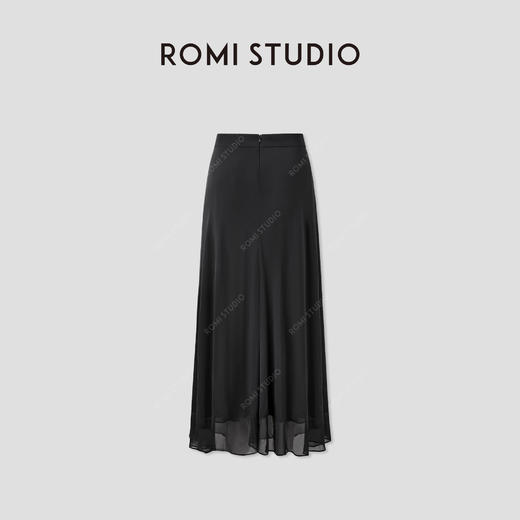 ROMI STUDIO“灵动优雅”桑蚕丝双层薄透轻盈A摆半身裙 RWCRXG2987 商品图1