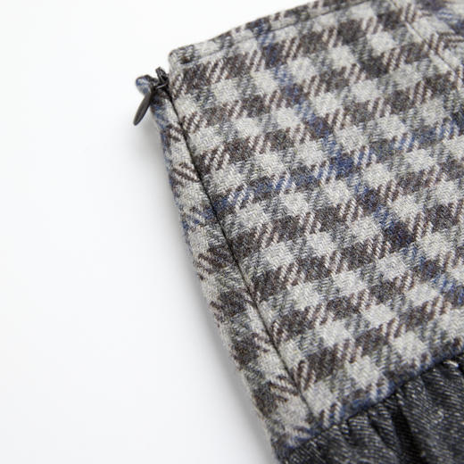 ROMI STUDIO“独特复古”重磅亚麻牛仔砂洗流苏半身裙 RWCRXJ4606 商品图3