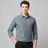 【含绵羊毛】罗蒙秋冬长袖衬衫男士职业通勤厚款舒适商务风长袖衬衣 商品缩略图3