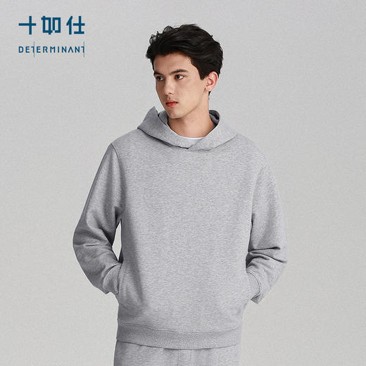 秋冬针织可再生毛圈套头帽衫卫衣-LH04-05 商品图0