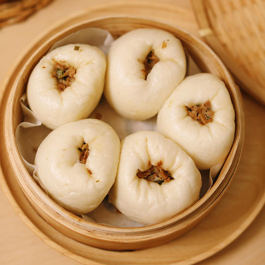 葱花馒头390克/袋（6个装）松软韧甜 内馅爆满脆嫩笋丁+鲜肉+清甜萝卜 商品图1