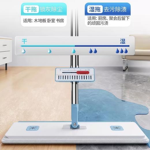 【25年升级款】美丽雅 干湿可调推水拖把懒人免手洗平板拖 商品图1