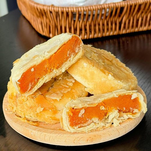 【超值2包装】黄庄福美 传统苏式手工酥皮月饼 皮薄馅多 甜而不腻 经典老式包装 7种口味可选420g/包 商品图7