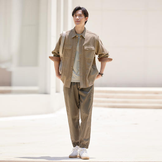 马恩MAXNEW男装2025秋季新款灯芯绒衬衫男士外套宽松长袖衬衣纯棉 商品图3