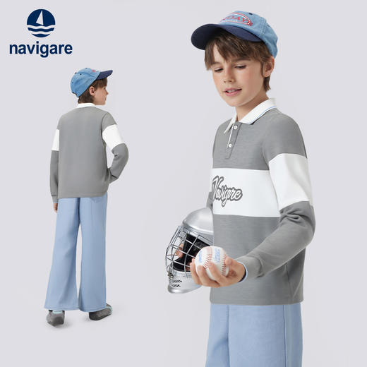 【纳维凯尔】【120-165】意大利小帆船男童长袖polo衫 商品图6
