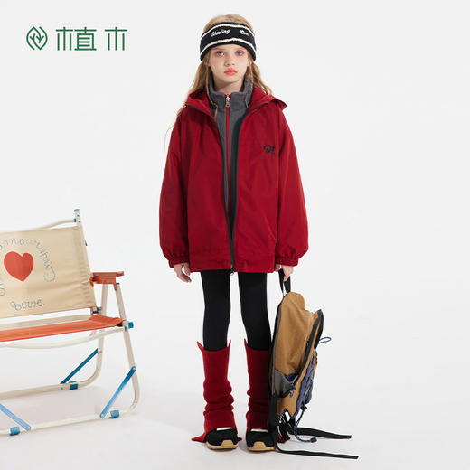 【城市运动风·轻户外天气衣】植木童装2025秋季新款男女童三防外套上衣 商品图1