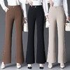 2025春季新款微喇休闲裤女松紧腰高腰气质中年妈妈喇叭裤 商品缩略图0
