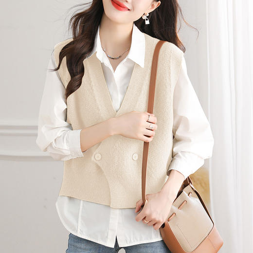 馥迦设计感小众针织马甲 商品图3