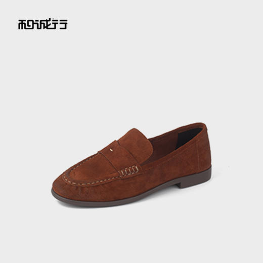 和诚行2025秋季复古真皮舒适乐福鞋1830057 商品图1